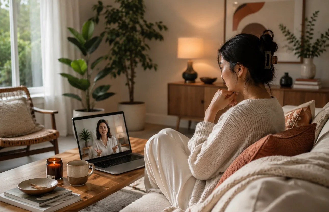 Virtual therapy session — New Steps Care